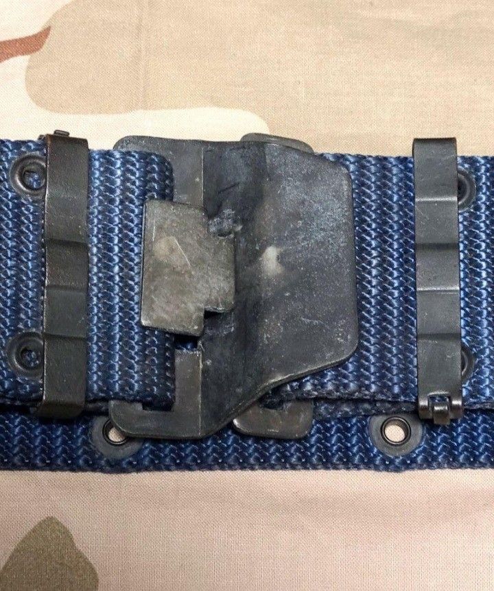 ベトナム戦争装備 希少レア DAVIS型ナイロンベルト青色 ピストルベルト