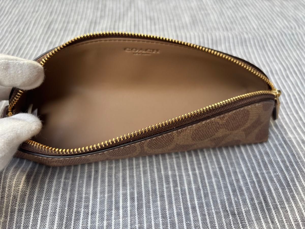 新品 COACH ブラウン ペンケース シグネチャー｜Yahoo!フリマ（旧
