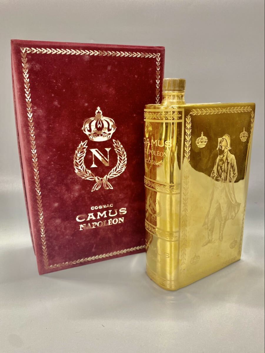 ☆古酒 CAMUS(カミュ) ナポレオン ブック ゴールド 陶器 重量（1183g