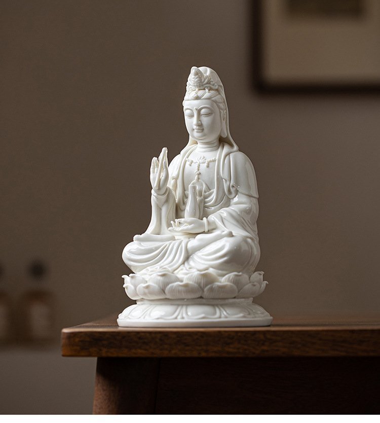 送料無料！婆娑三聖 観音菩薩 観音大士 仏像 観音像 観世音 陶磁器