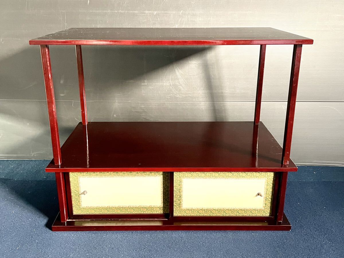 母」 春慶塗 紹鴎棚 組立式 茶道具 共箱 （1015F⑥）