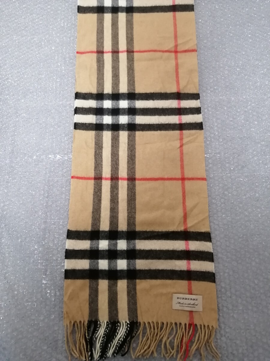 Burberry チェック柄マフラー ウール100% BURBERRY バーバリー ウール