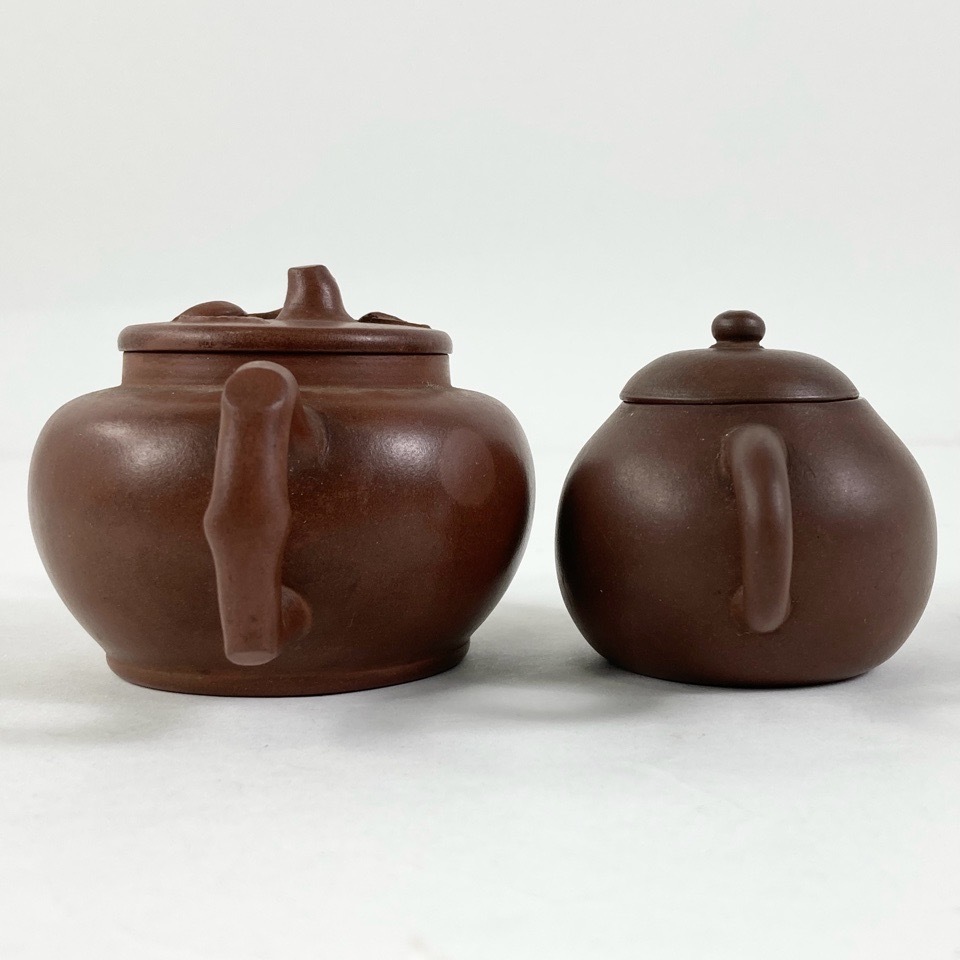 中國宜興 婉芬 朱泥紫砂 蓋内在銘 提梁 急須 茶器 陶器工芸 茶道具