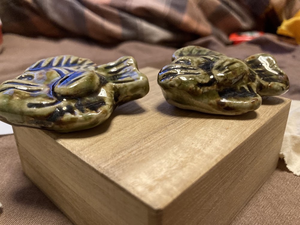 本物保証 北大路魯山人 箸置き 2点 左向き魚 【美品】ロ 刻印あり