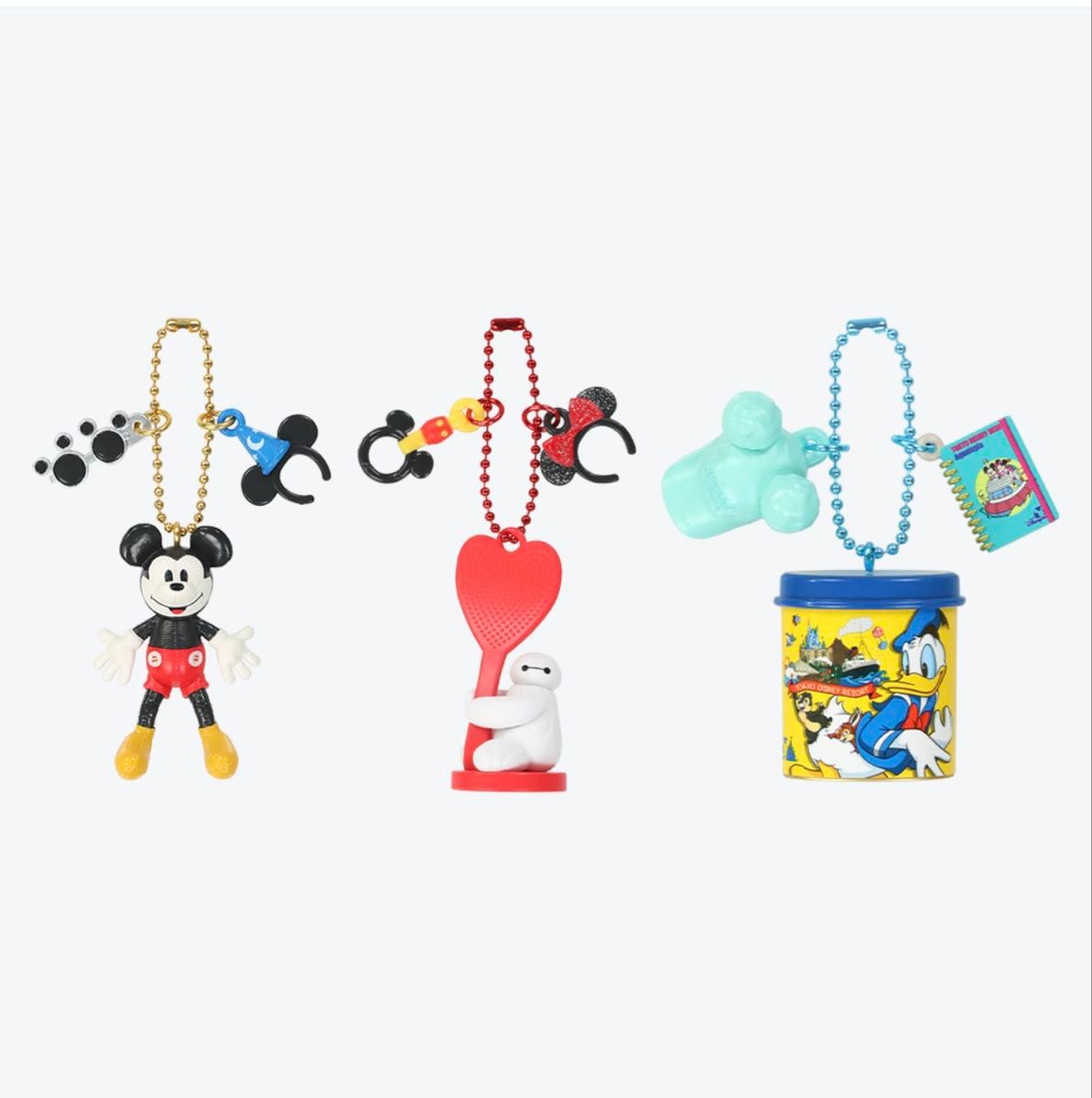 キーチェーンセット ミッキー ドナルド ベイマックス リルリンリン
