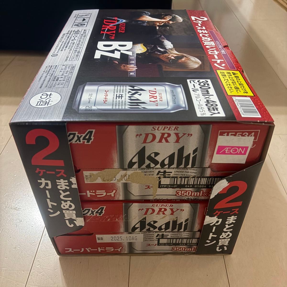 アサヒ スーパードライ 350ml 2ケース B'z 限定箱 クッション無 イオン