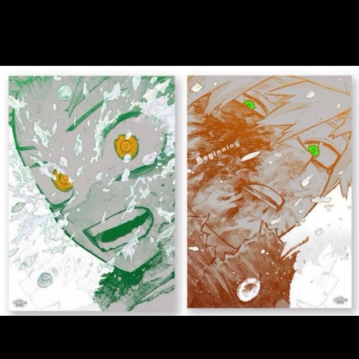 A2アートポスター2枚セット 【The Beginning】 原画展 ヒロアカ 僕の