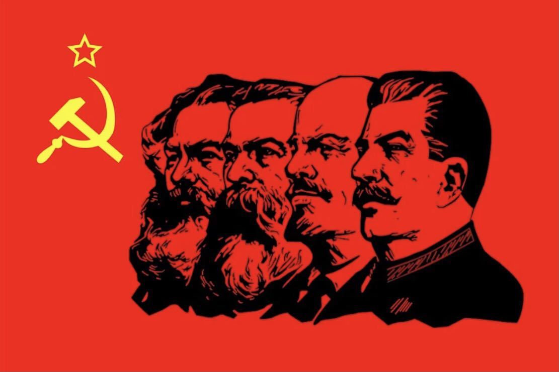 Yahoo!オークション - レーニン・スターリン・マルクス・エンゲルス 赤