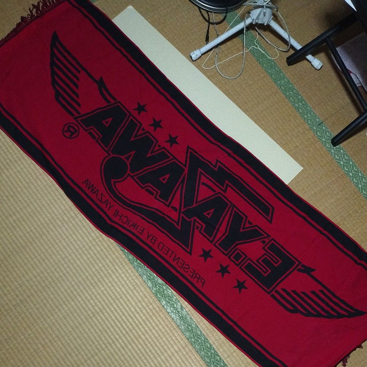 マルチクロス ロゴ レッド ブラック 矢沢永吉 スカーフ - メルカリ