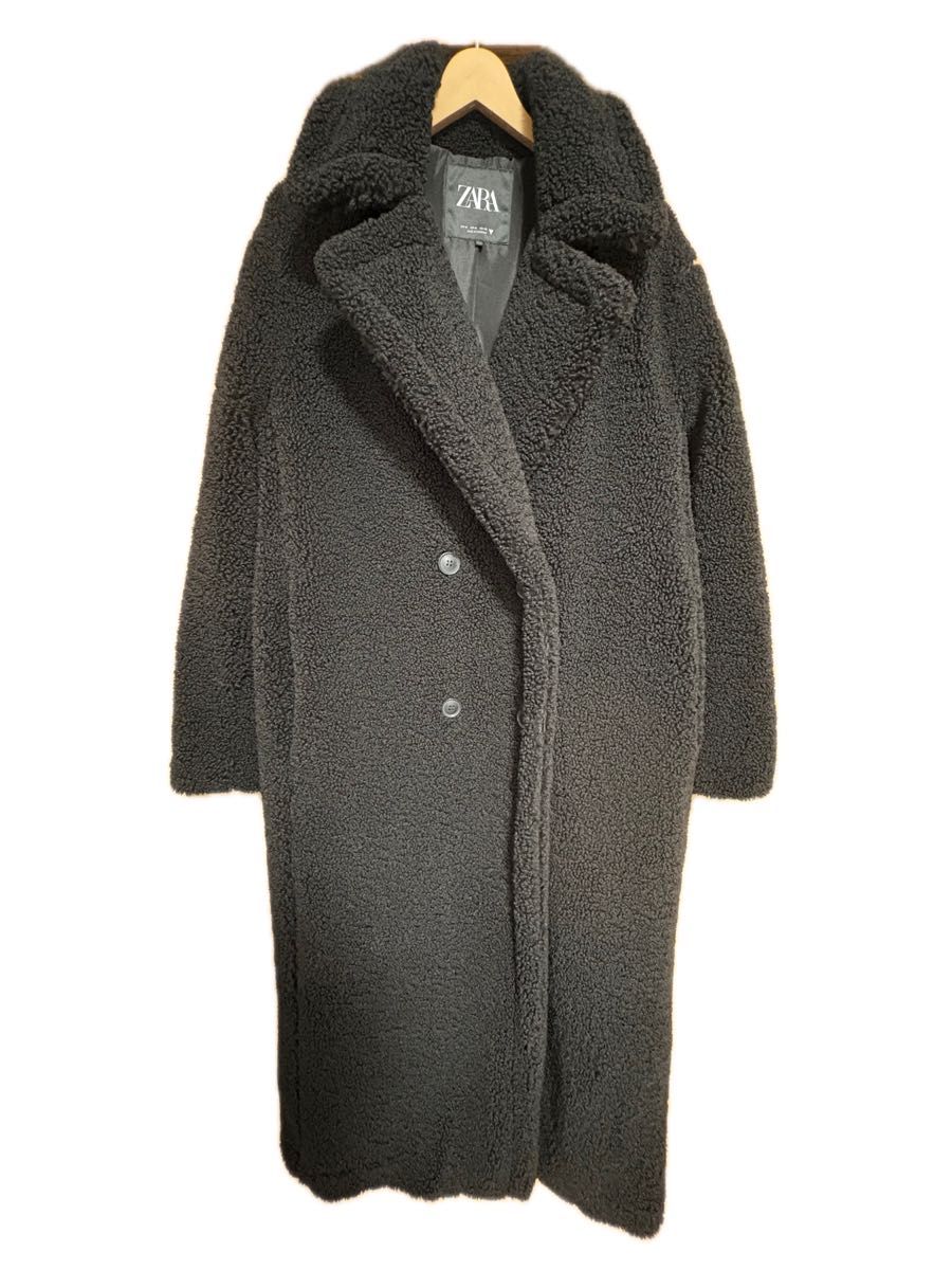 ZARA ザラ テディベアコート ボアコート ロングコート ブラック｜Yahoo