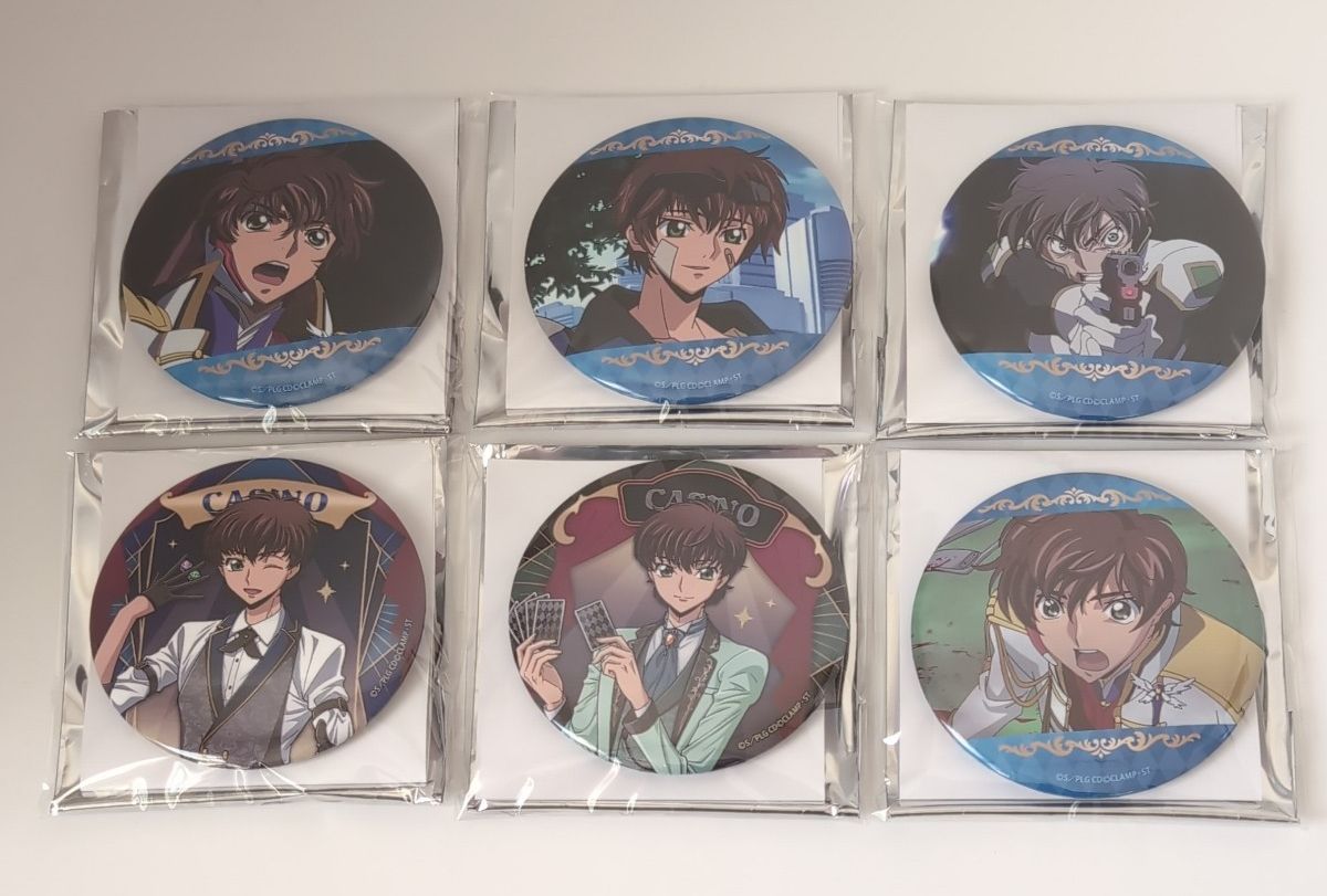 コードギアス 反逆のルルーシュ ラッキー缶バッジ スザク 全6種セット