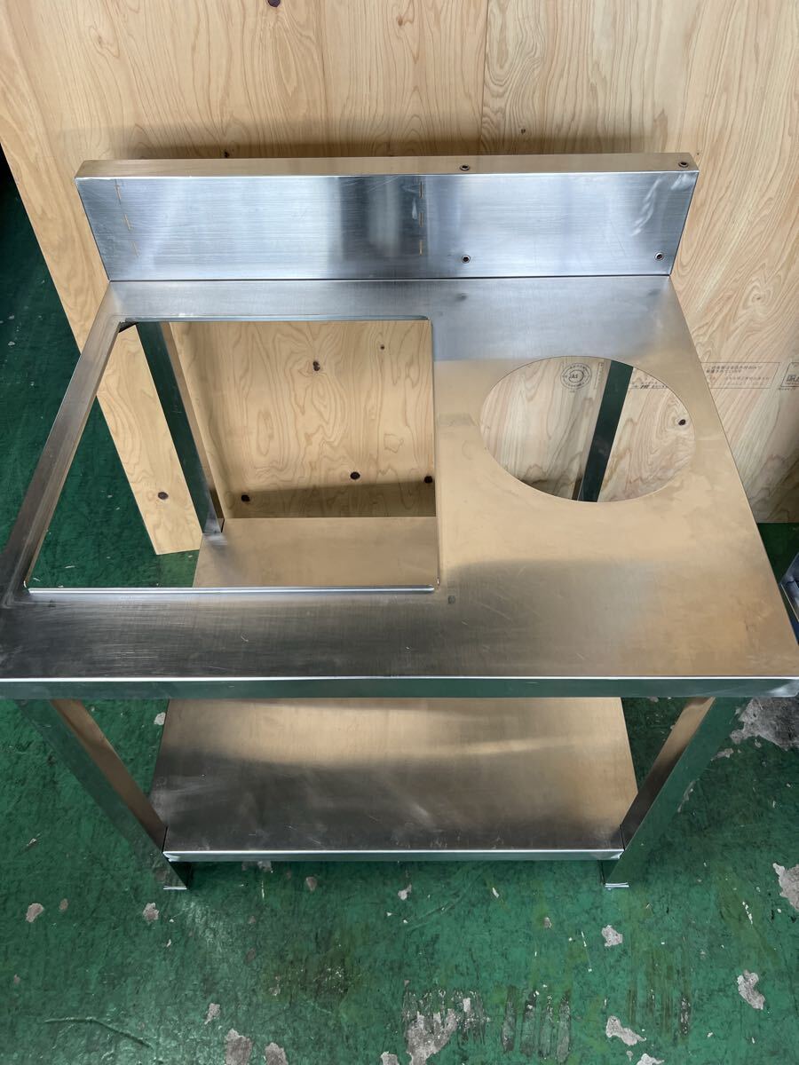 業務用食品準備作業テーブルパン粉付けテーブル、ステンレス容器と