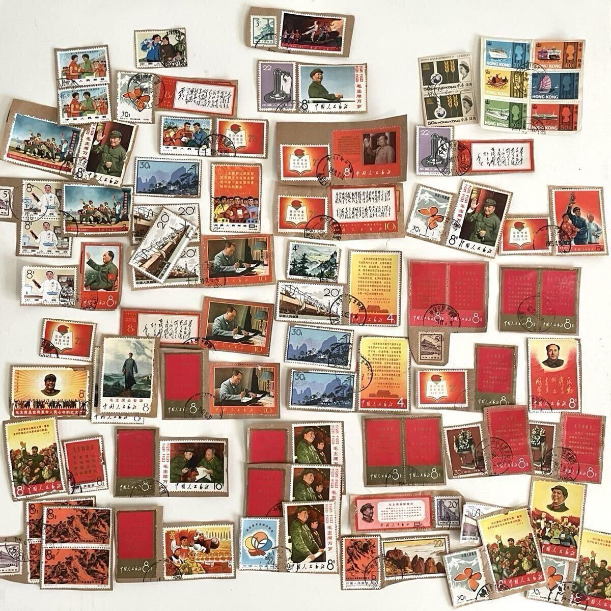 中国切手 毛沢東 消印あり 25枚 毛主席 詩詞 毛沢東 切手 消印あり