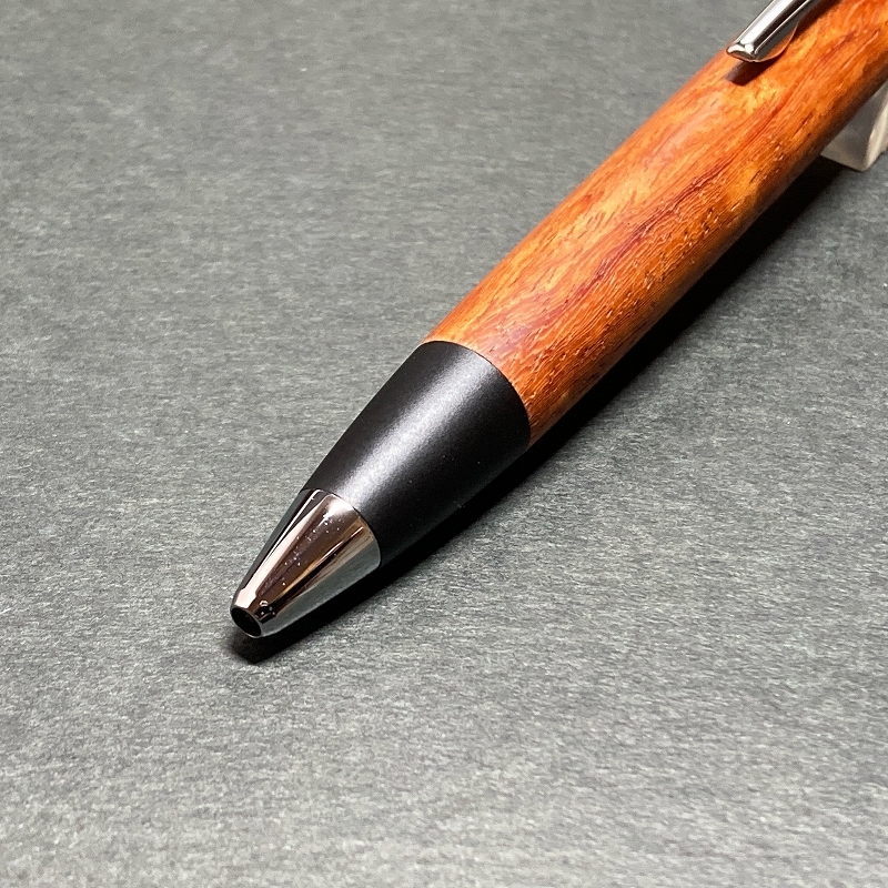 送料無料 未使用 野原工芸 ロータリー ボールペン 花梨/木軸筆記具