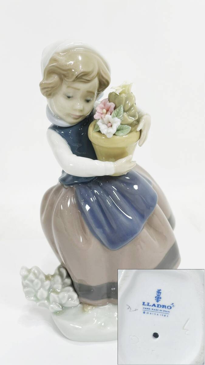 良品 リヤドロ 春が来た フィギュリン 5223 陶器人形 LLADRO 置き物