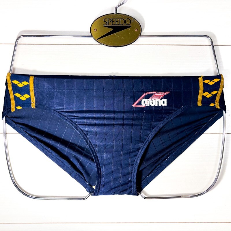 高品質 9アリーナ男子競泳水着L☆タイプF/ARN-2024☆薄地ストライプ地