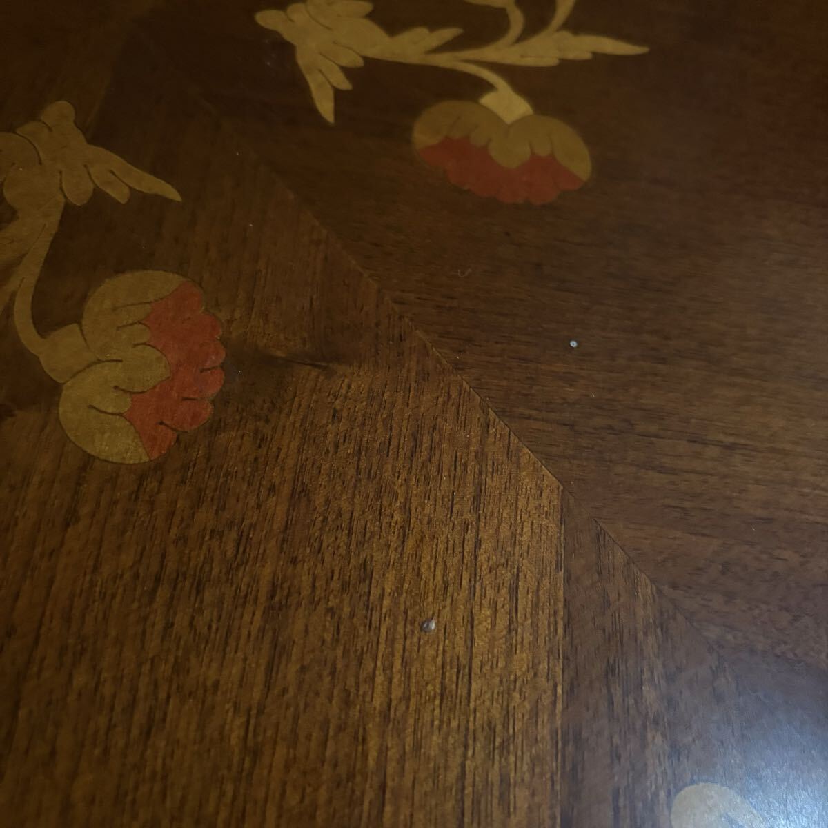 イタリア 象嵌センターテーブル ヴィンテージ 彫刻装飾