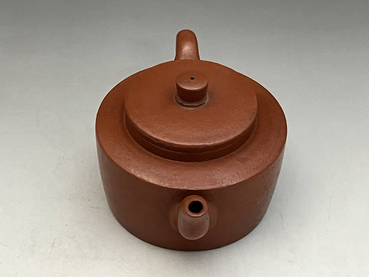 中国 朱泥の急須 銘あり 公式 中国 紫砂 朱泥 急須 茶壷 在銘 V R8920