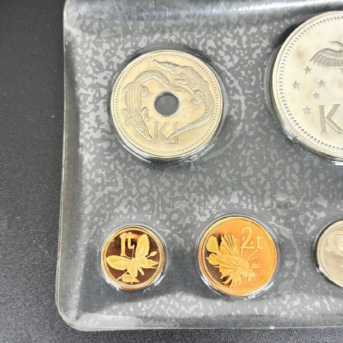 NK253 パプアニューギニア 1975年 初代コイン プルーフミントセット