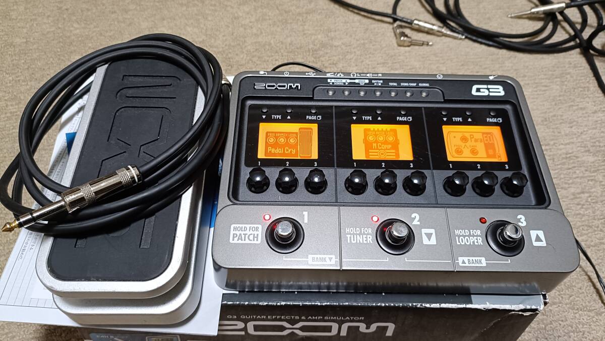 ズーム ZOOM マルチエフェクター G3 +専用エクスプレッションペダルFP02M