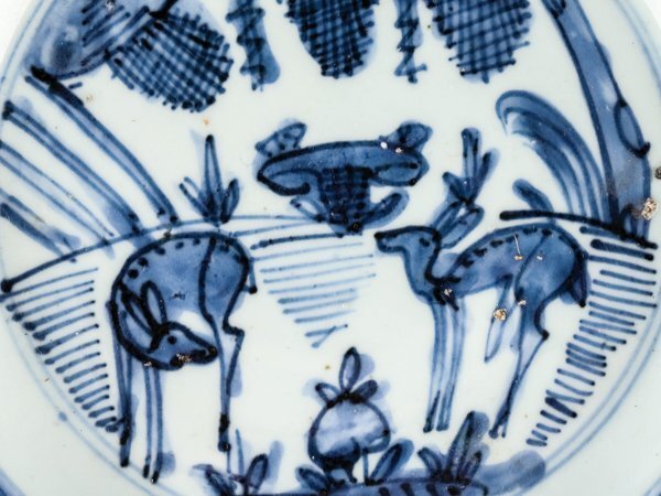 琴》送料無料 中国美術 古染付芙蓉手皿十客 LB745