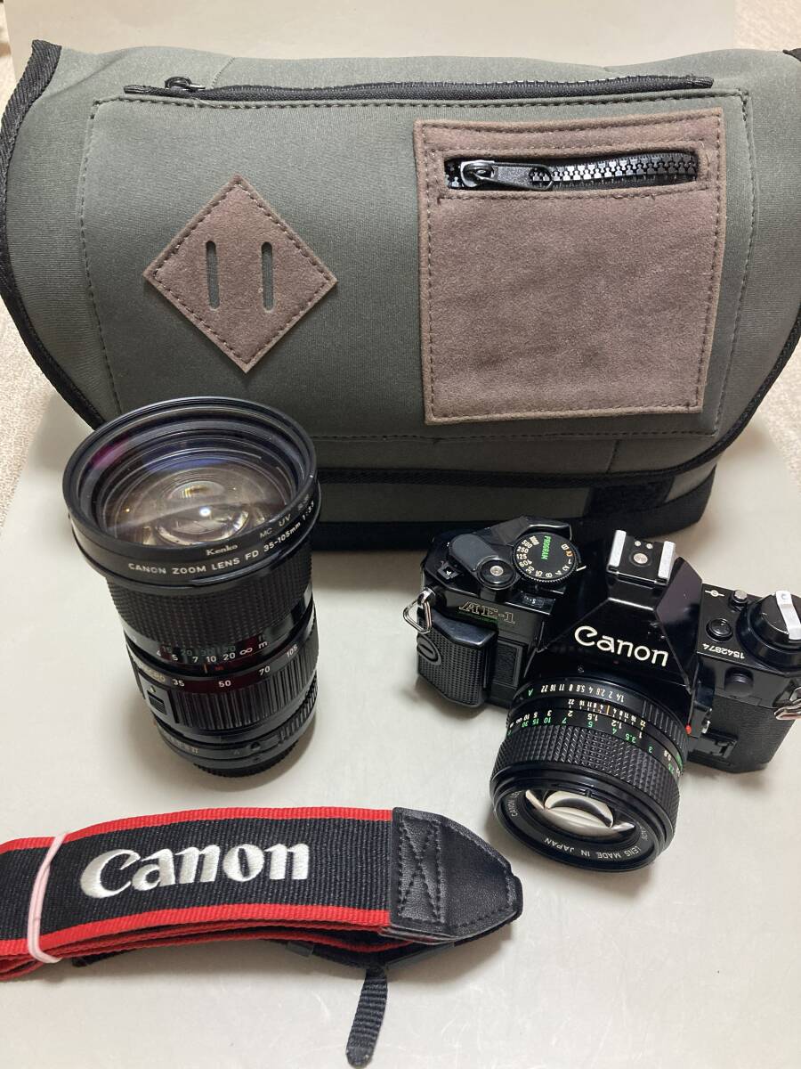 Canon AE-1 Program レンズ2本 + カメラバッグセット Canon AE-1