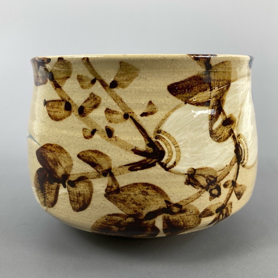 最高 布志名焼 九代土屋善四郎 雲善 大根絵茶碗 共箱 茶道具 4351788