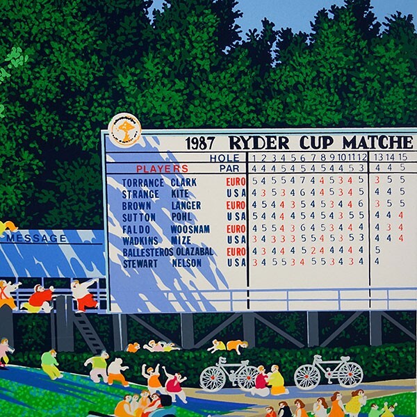 ヒロ・ヤマガタ 「ライダー・カップ」 シルクスクリーン 額は新品 大型