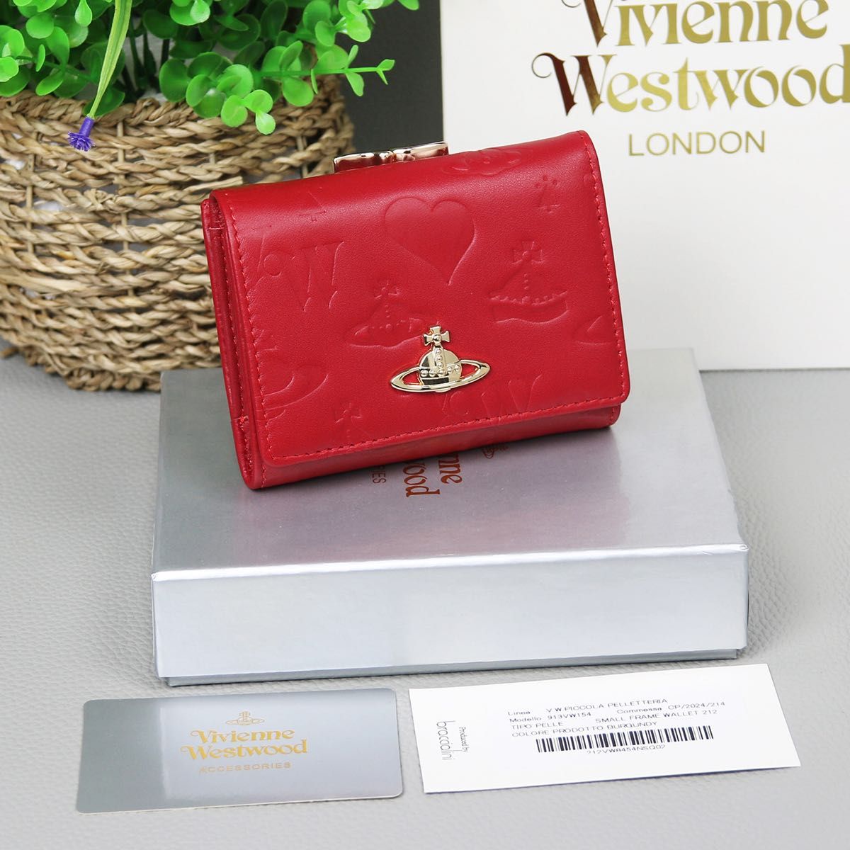 Vivienne Westwood ヴィヴィアンウエストウッド レッド 三つ折り財布