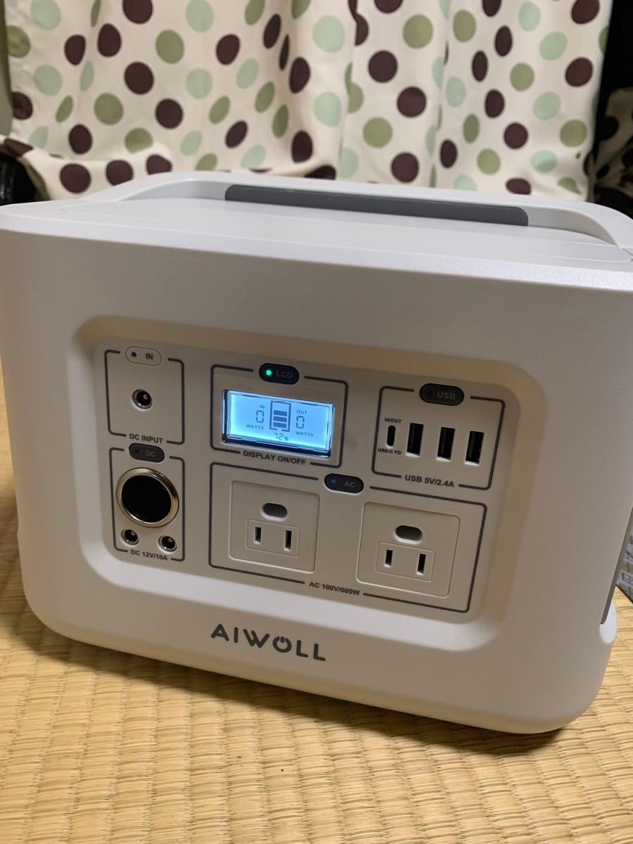 新品 AIWOLL ポータブル電源 515Wh 600W出力 リン酸鉄リチウム Amazon