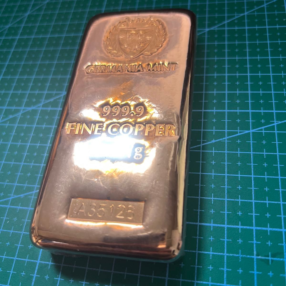 新品) ポーランド ゲルマニア 純銅 赤金 1キロ キャスト バー｜Yahoo