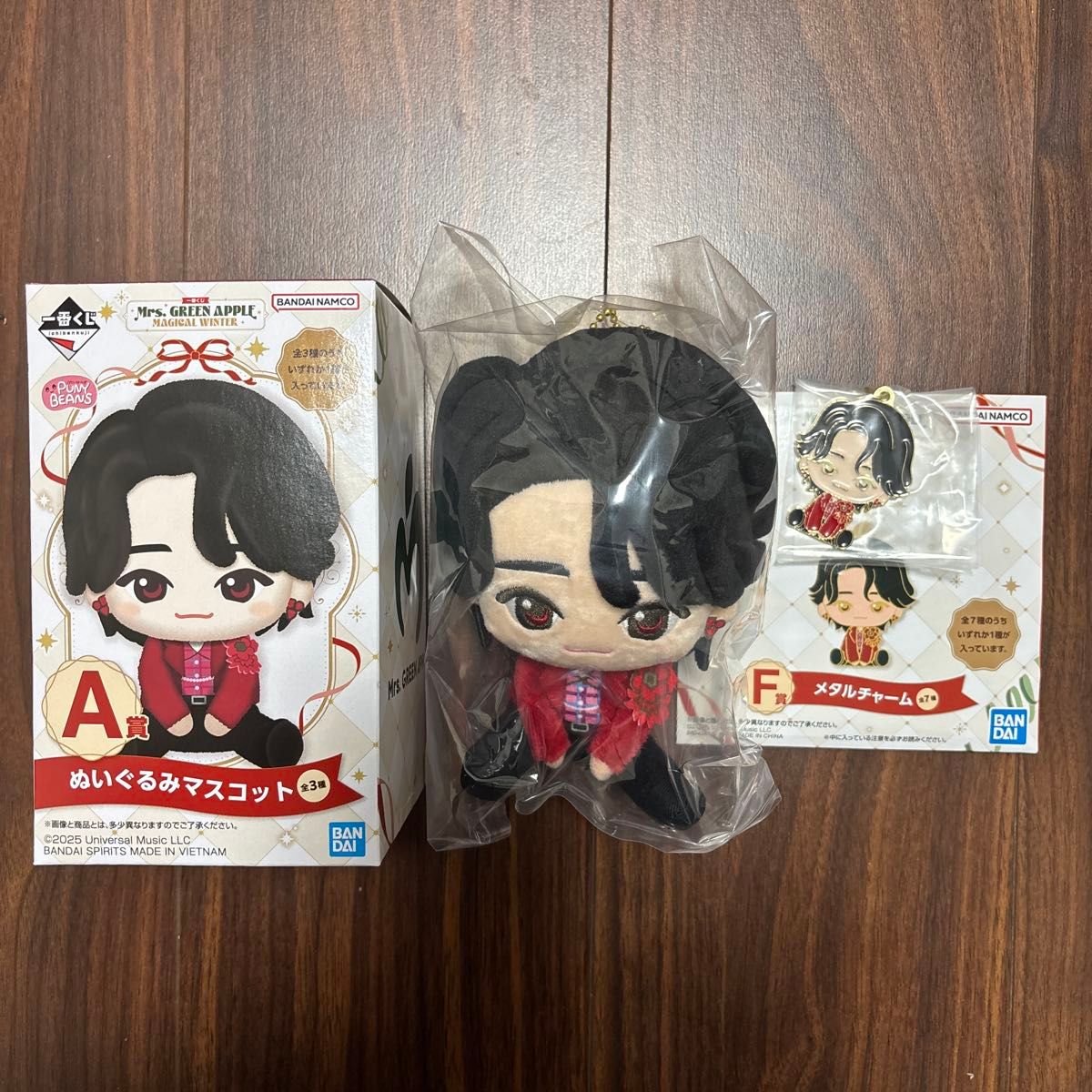 ミセスグリーンアップル 一番くじ A賞ぬいぐるみマスコット F賞メタル