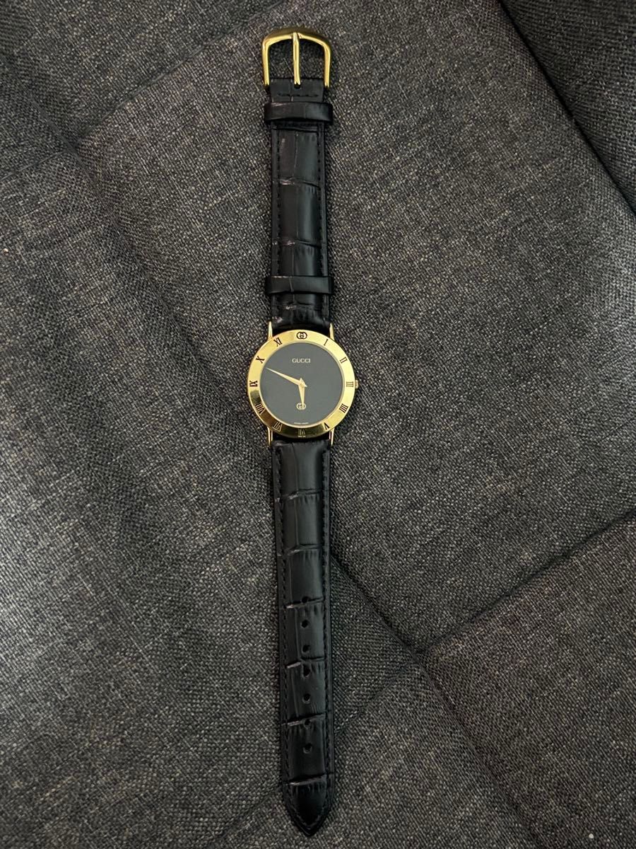 電池交換済 新品ベルト 希少 美品 GUCCI グッチ 腕時計 クォーツ