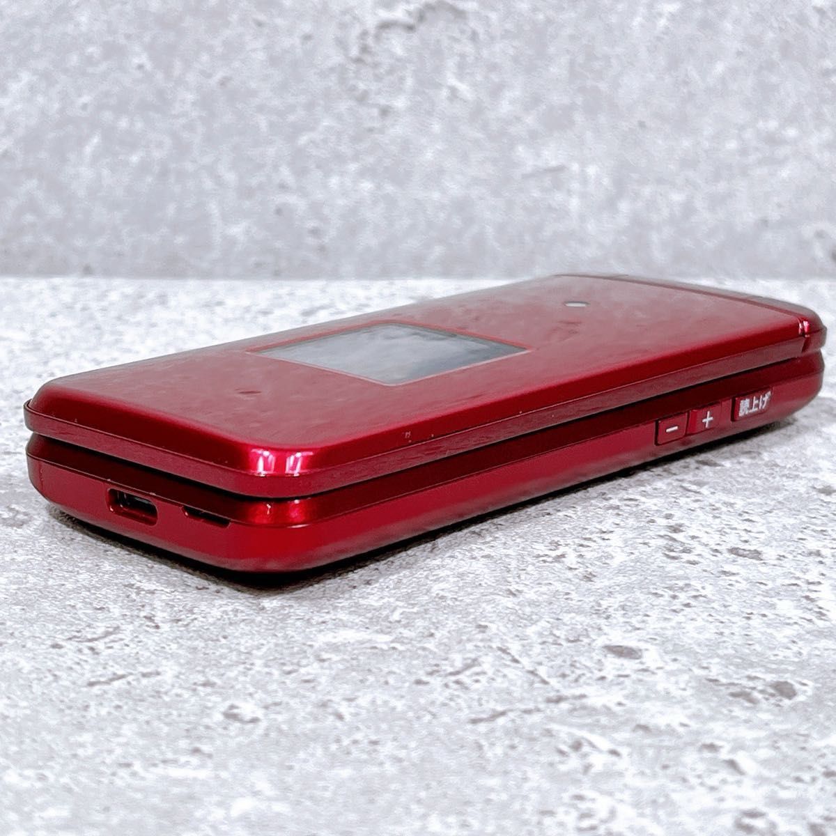 美品 かんたんケータイ au KYF41 ワインレッド 携帯電話 ガラケー