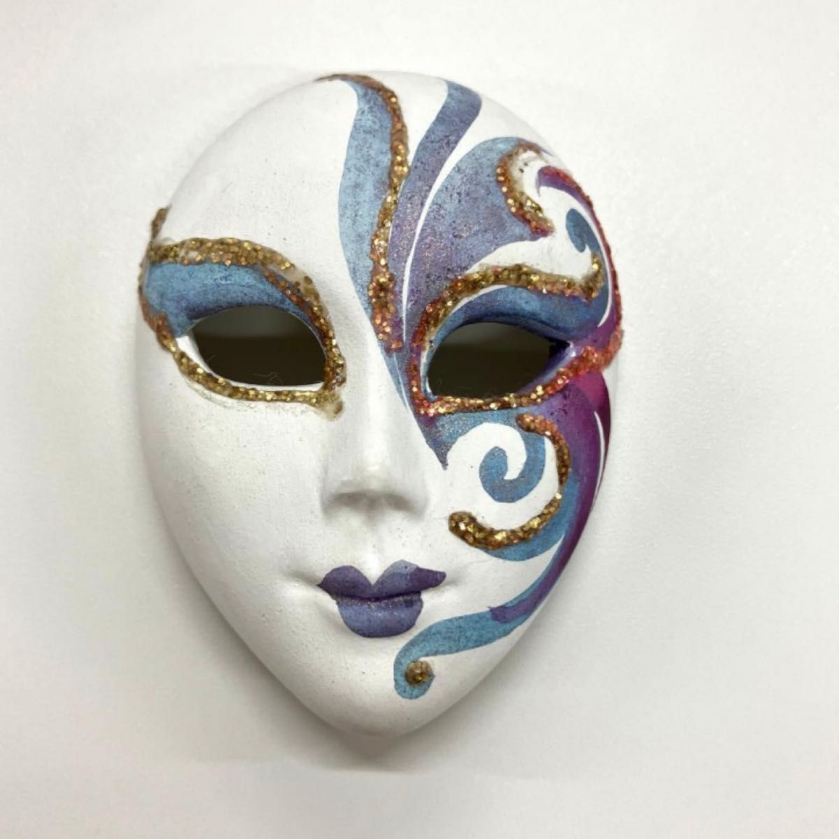 ベネチアンマスク 仮面 壁掛け 陶器 4個セット イタリア製 インテリア