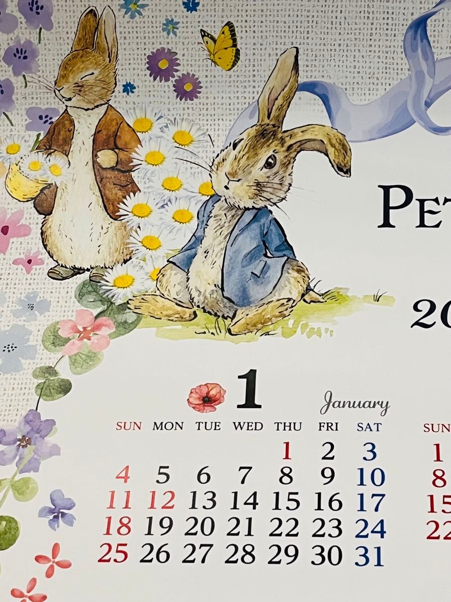 ピーターラビットカレンダー 2026年 三菱UFJ信託銀行MUFG ポスター 令