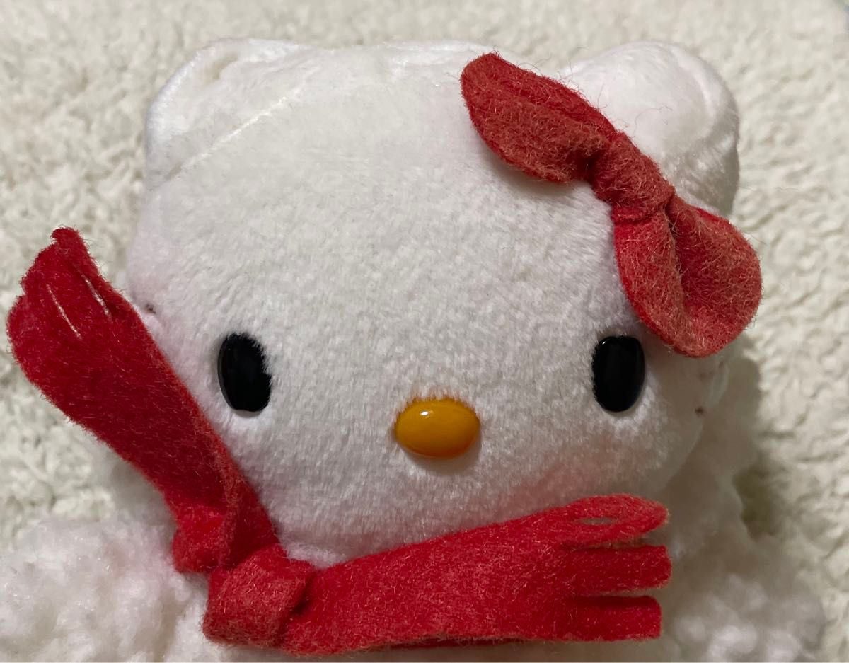 ハローキティ キティちゃん 雪だるま ぬいぐるみ マスコット 希少