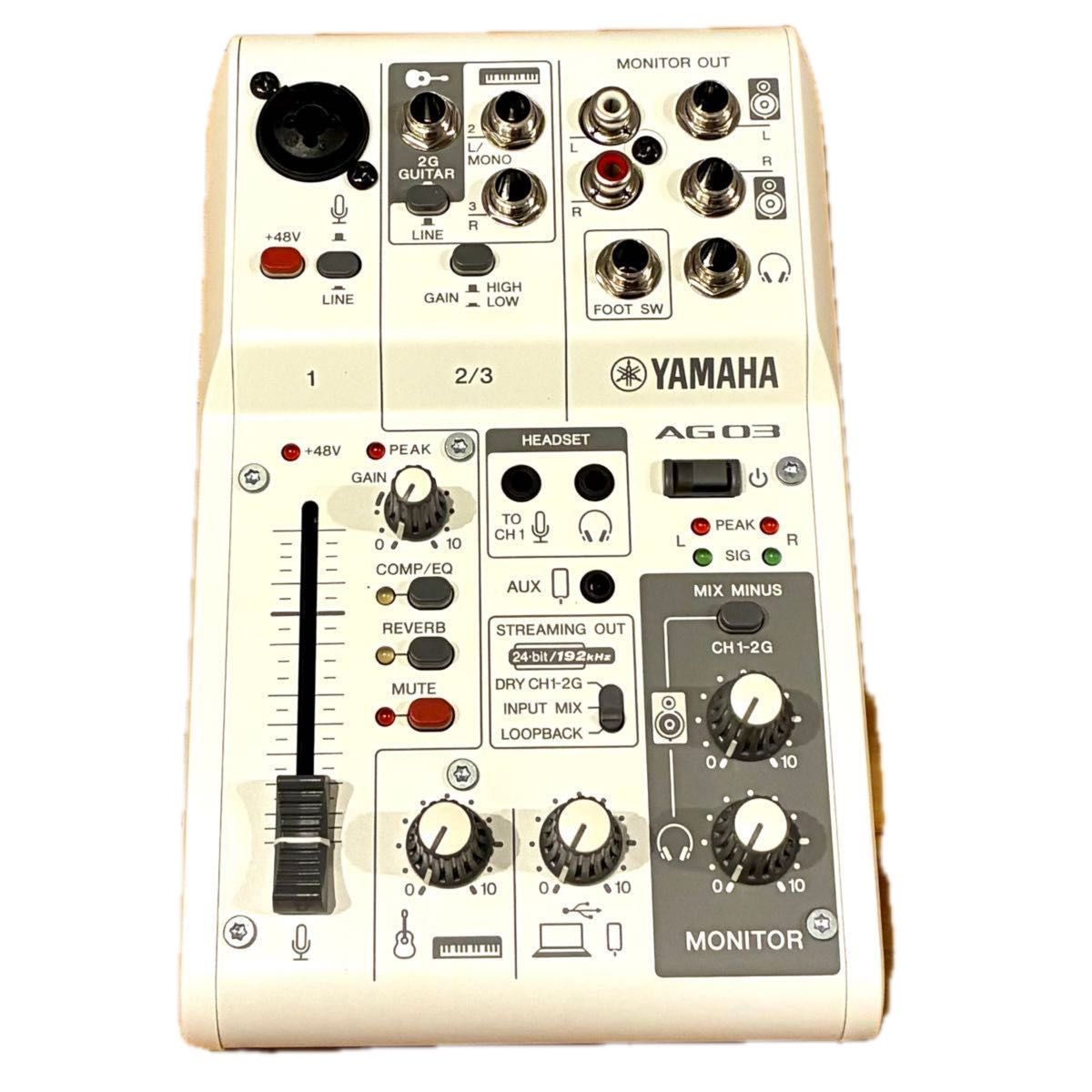 未使用】YAMAHA AG03 MK2 （別売り音響ケーブル付属）ライブ