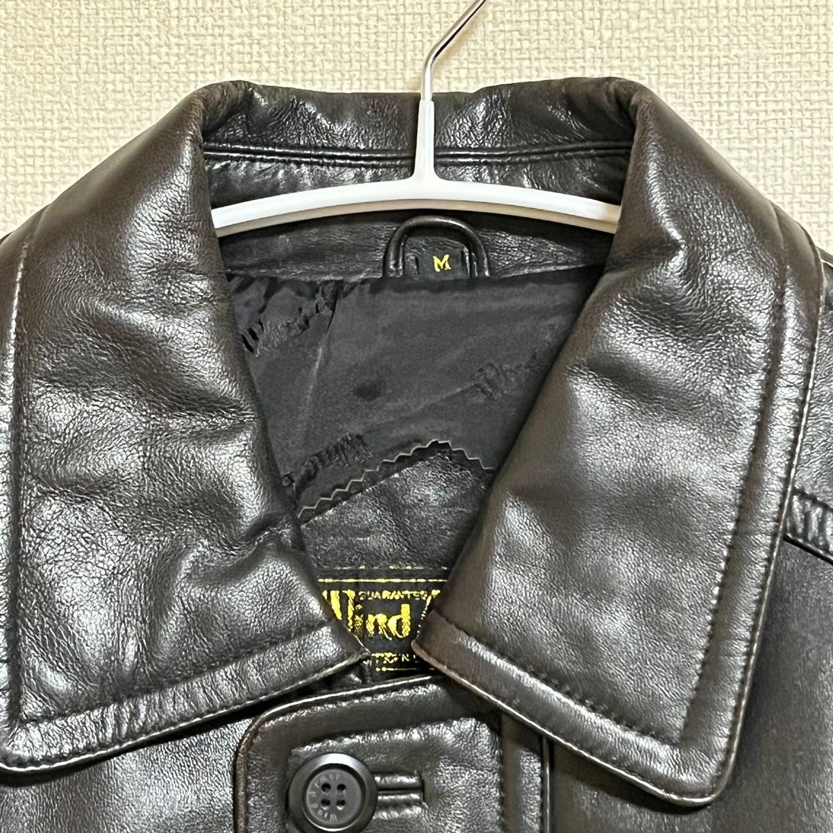 Wind Armor（ウインドアーマー）本革レザーハーフコート/ジャケット M