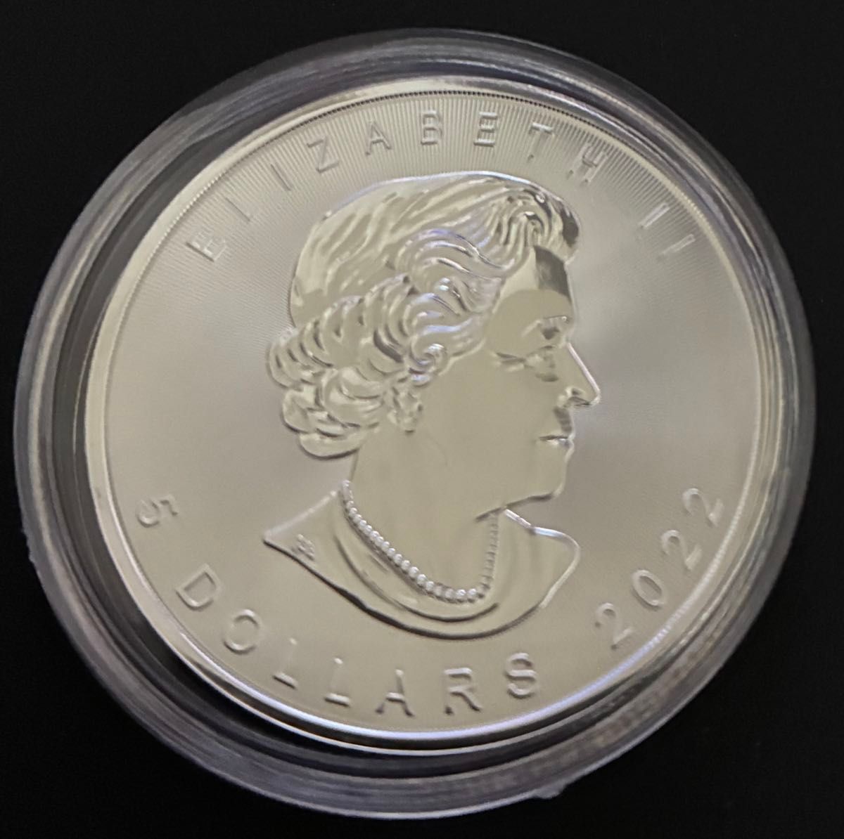 本物保証】2022年 エリザベス女王 メイプルリーフ銀貨 カナダ 純銀