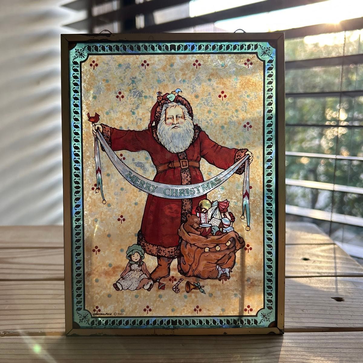 アメリカ ステンドグラスChristmas1989クリスマス グラスマスターズ社