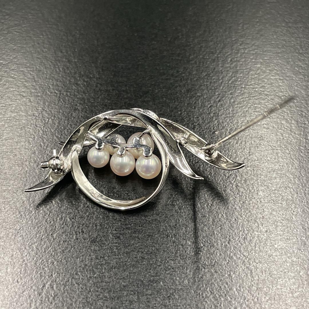 MIKIMOTO ミキモト パール ブローチ コサージュ あこや真珠 6ミリ MS
