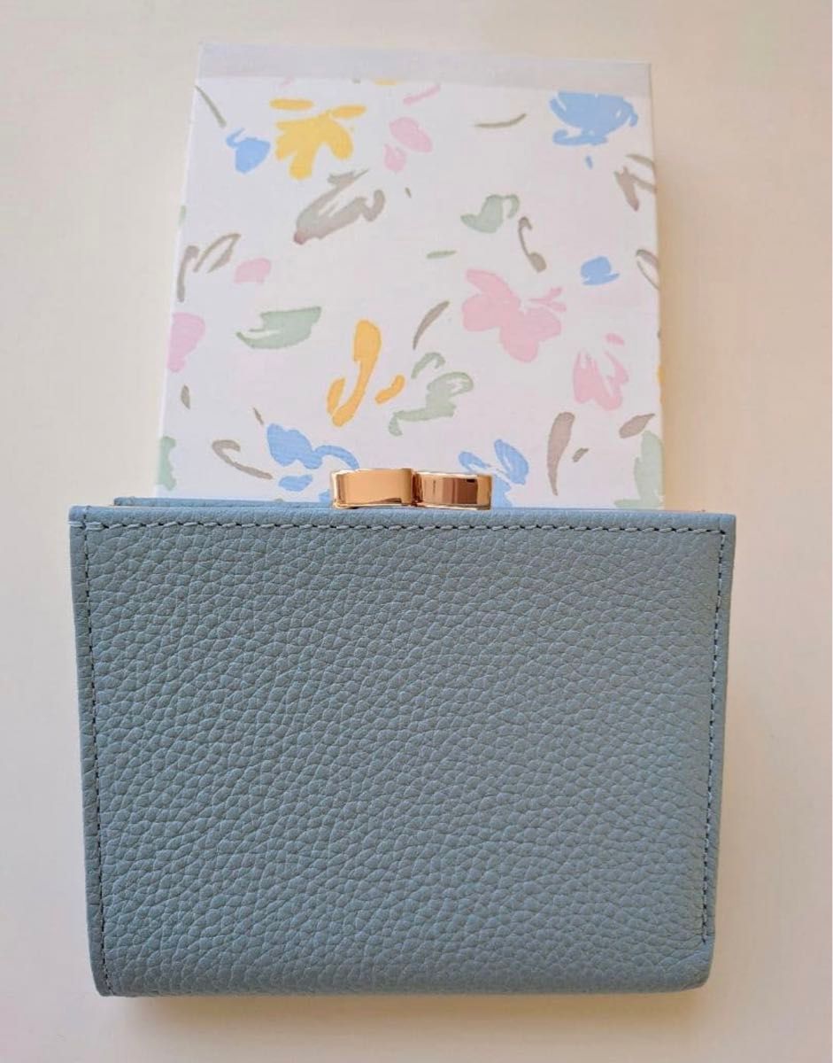 皇居限定 がま口2つ折り財布 ブルー 完売色 新品未使用 大安購入