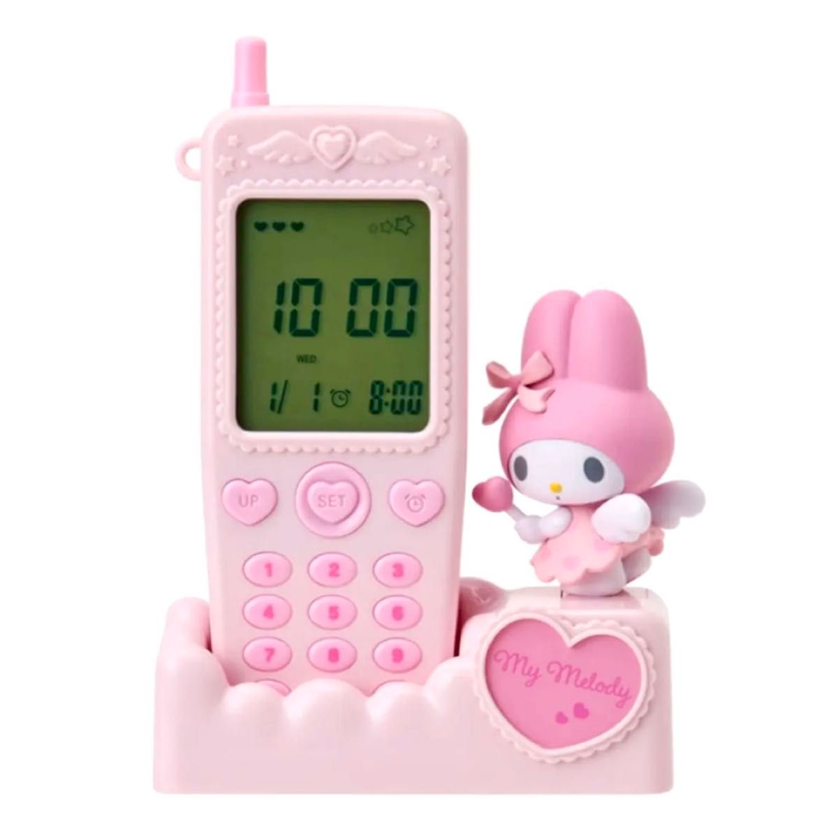 新品未開封】サンリオ マイメロ ガラケー形 置き時計 マイメロディ