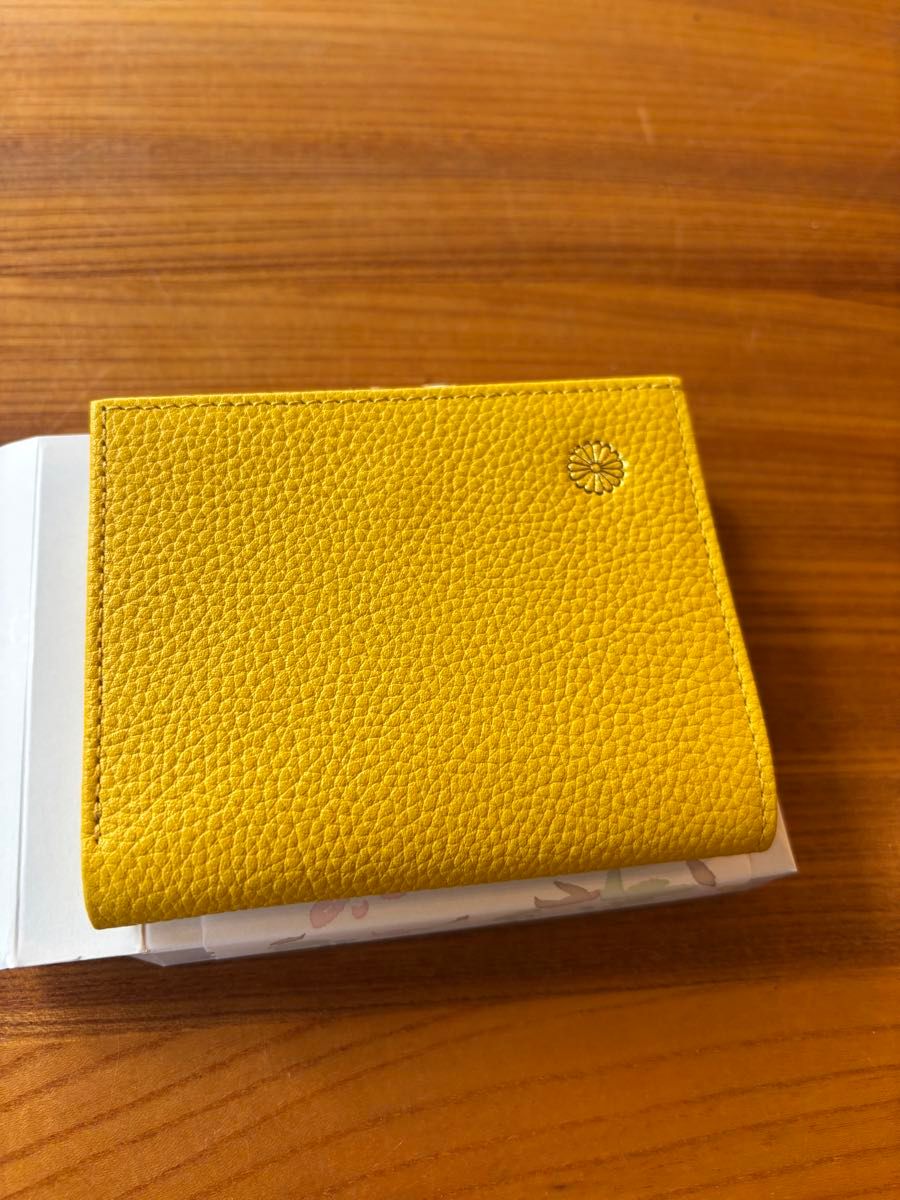 皇居財布 がま口財布 ガマ口財布 黄色 イエロー 菊の御紋 菊の紋