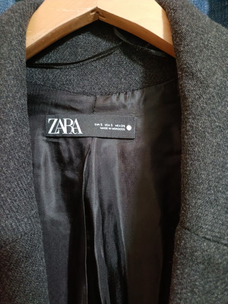 希少 レア ZARA MANTECO ウール オーバーサイズ ロングコート S