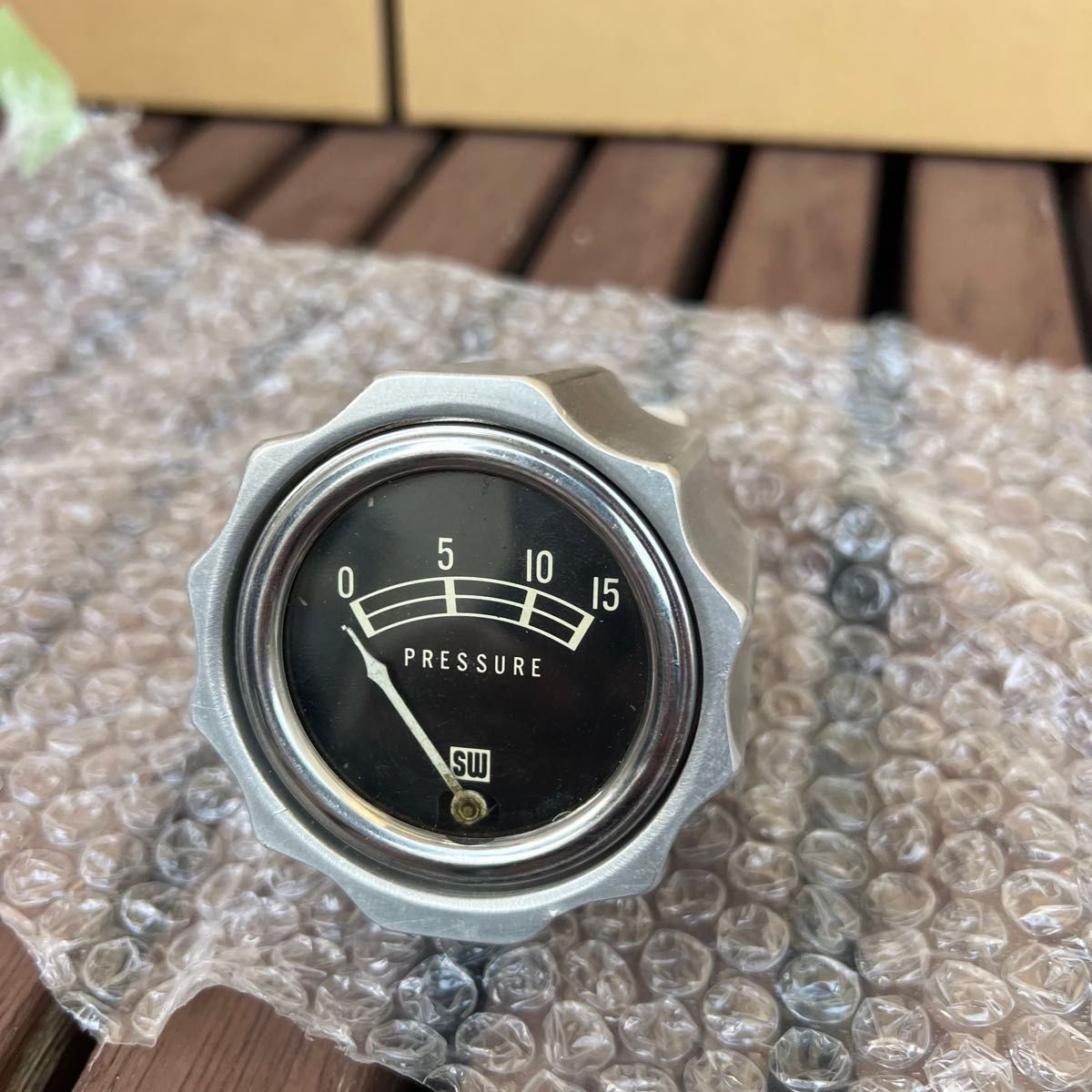 SWスチュワートワーナー当時物オイルプレッシャーゲージ15psi本物油圧