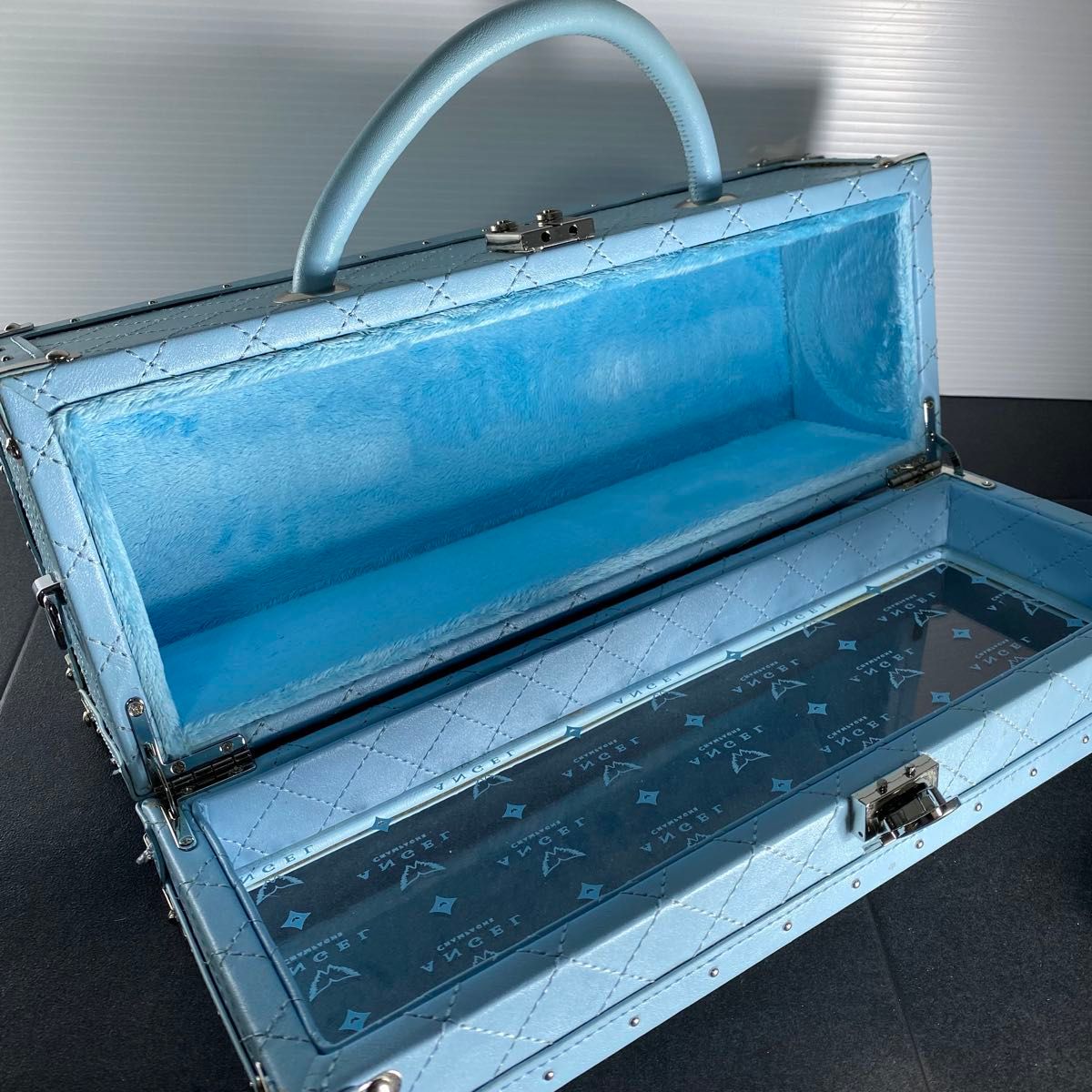 エンジェル シャンパン ドゥミセック ブルー ロゼ レザータイプ 553