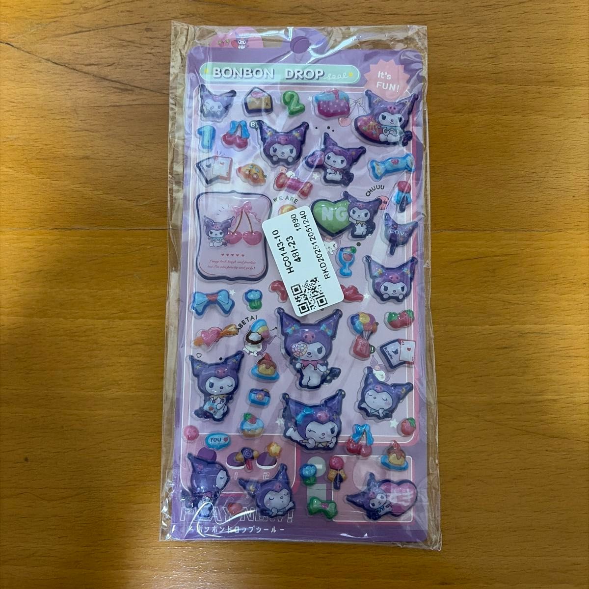 ぷくぷくシール ボンボンドロップシール 3Dシール マイメロ クロミ