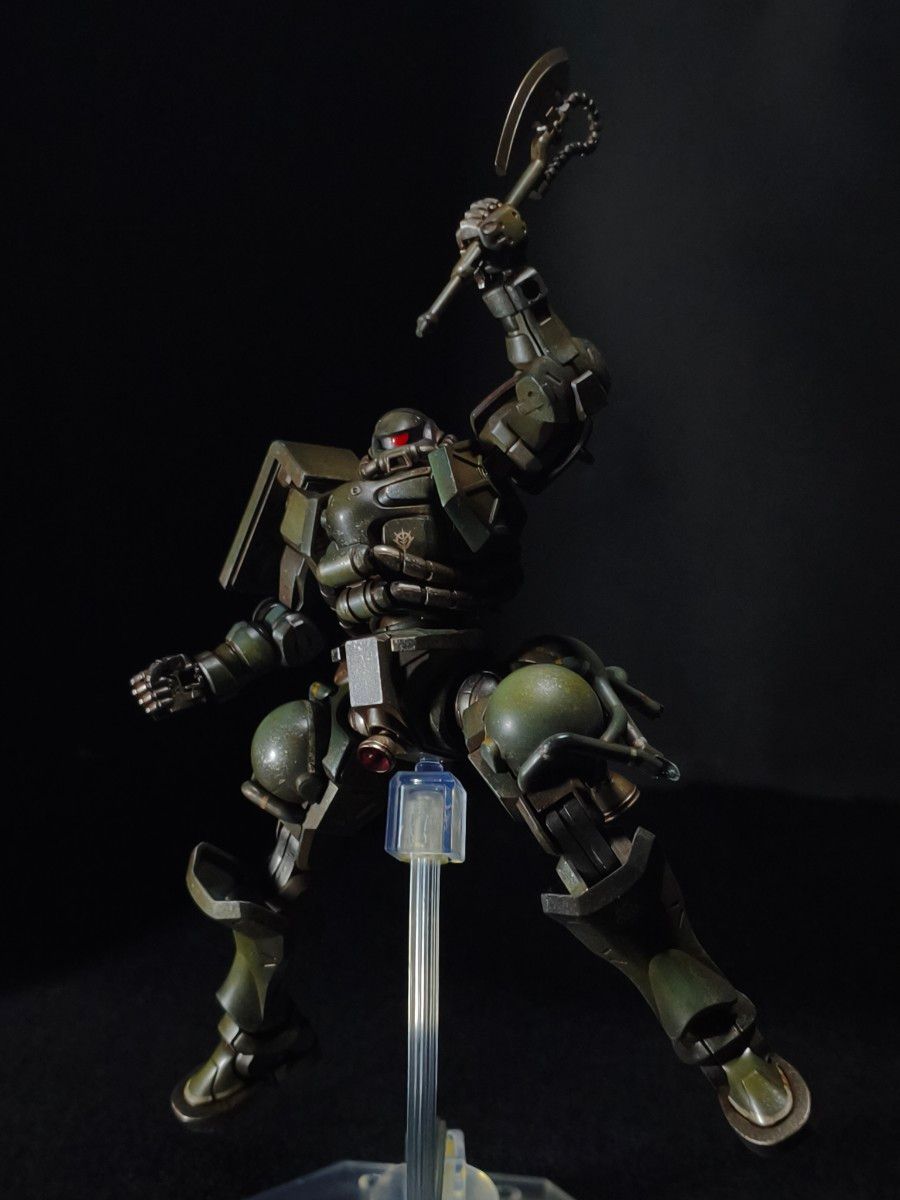 HG ザク(GQ) 全塗装完成品 ウェザリング仕上げ ガンプラ 機動戦士